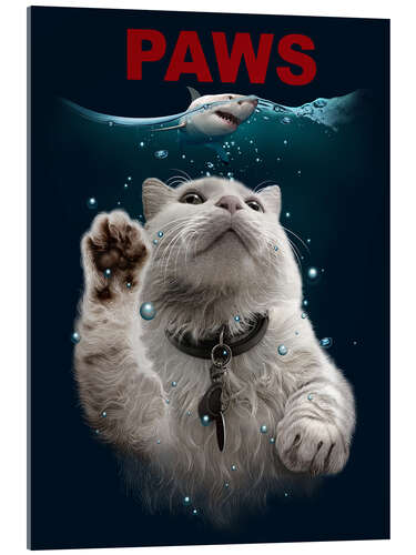 Tableau en verre acrylique Paws