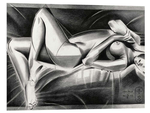 Foam board print Neo Deco, Female Nude