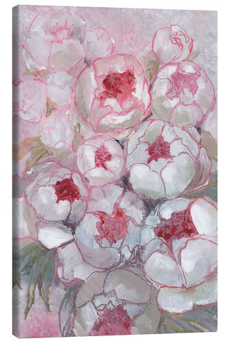 Lærredsbillede Bouquet of Peonies in Pink