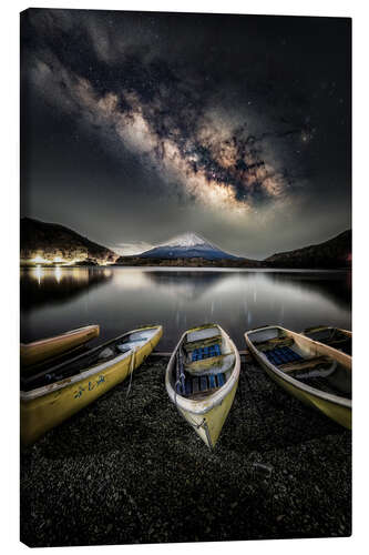 Canvas print Milky Way over the Fuji