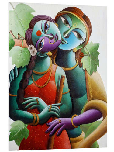 Hartschaumbild Krishna Love I