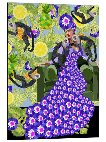 Tableau en plexi-alu Frida in the Garden