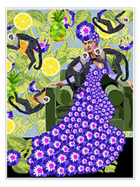 Poster  Frida in the Garden