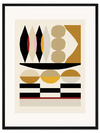 Gerahmter Kunstdruck Abstrakte Formenkomposition