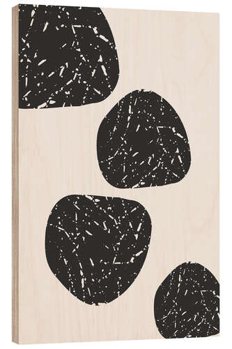 Wood print Black Rock