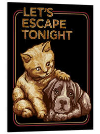 Gallery print Cat &amp; Dog - Let&#039;s Escape Tonight