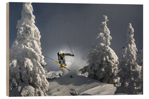 Tableau en bois Ski is Life