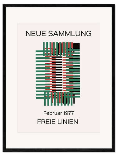 Inramat konsttryck Neue Sammlung, Freie Linien