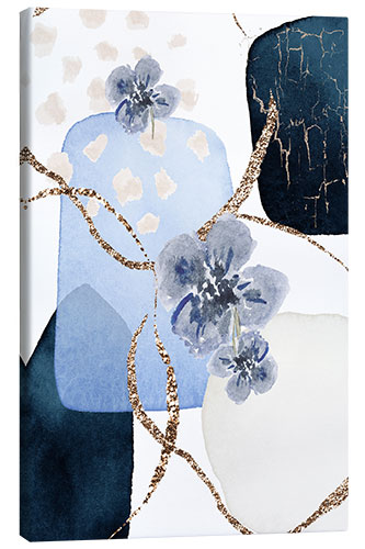 Canvas print Floral Blue I