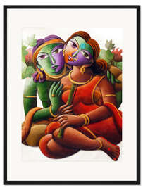 Gerahmter Kunstdruck Krishna Love II