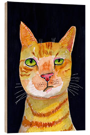 Stampa su legno Ginger Cat