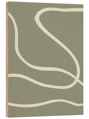 Quadro de madeira Beige Lines II