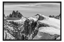 Gerahmter Kunstdruck Bergsteiger auf dem Gipfel