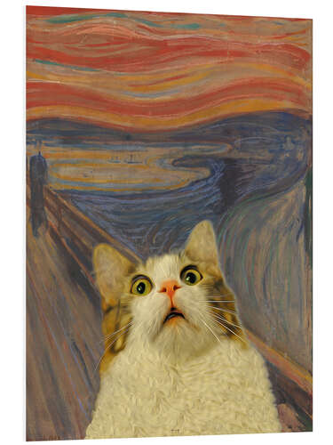 Foam board print The Scream - Cat III