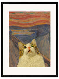 Kunsttryk i ramme The Scream - Cat III