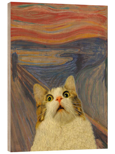 Quadro de madeira The Scream - Cat III