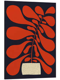 Magnettafel Pflanze in Rot