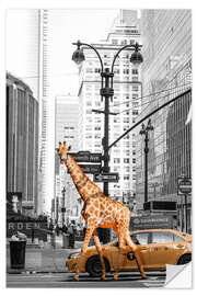 Wandsticker Giraffe Morning Walk