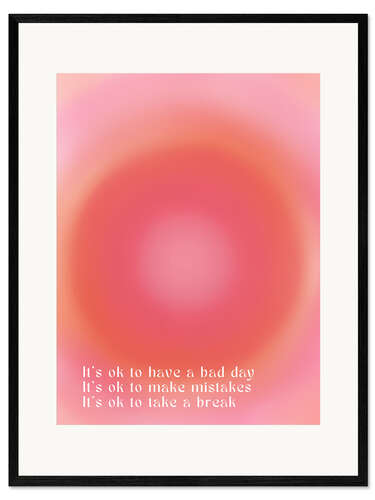 Gerahmter Kunstdruck Aura Motivation