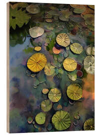 Stampa su legno Lily Pads