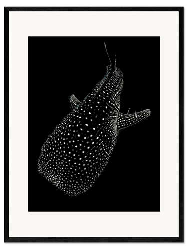 Innrammet kunsttrykk Glowing Whale Shark