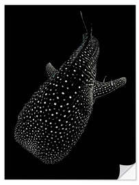 Selvklebende plakat Glowing Whale Shark