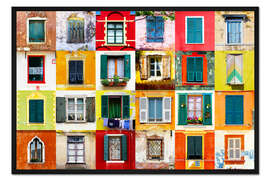 Gerahmter Kunstdruck Twenty Four Windows