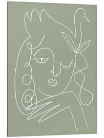 Magnettafel Gesicht auf Grün