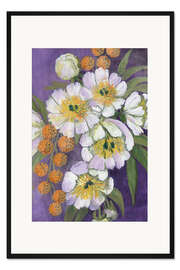 Gerahmter Kunstdruck Malerischer Blumenstrauß