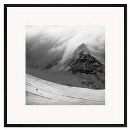 Gerahmter Kunstdruck Abfahrt Ski
