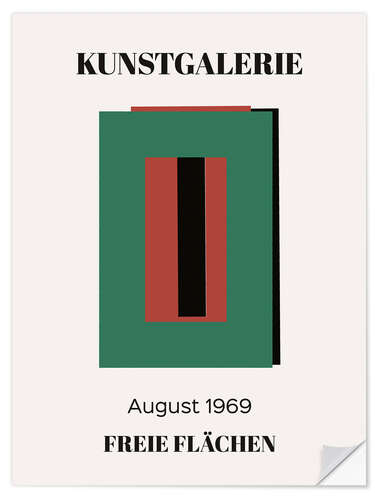 Selvklæbende plakat Kunstgalerie, Freie Flächen 1969