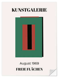 Selvklebende plakat Kunstgalerie, Freie Flächen 1969