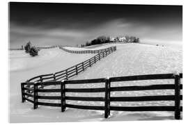 Obraz na szkle akrylowym Winter Landscape With Fence