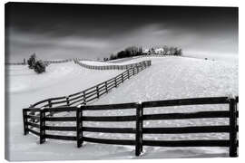 Obraz na płótnie Winter Landscape With Fence