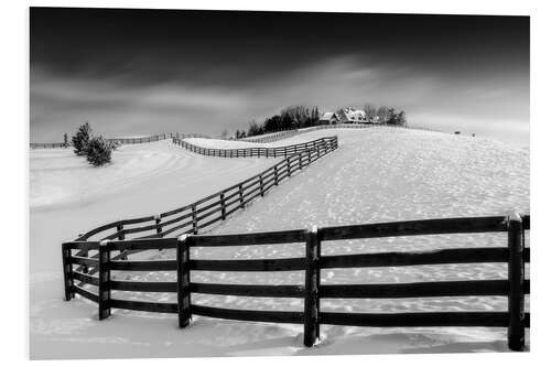 Cuadro de PVC Winter Landscape With Fence