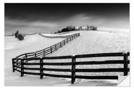 Wall sticker Winter Landscape With Fence