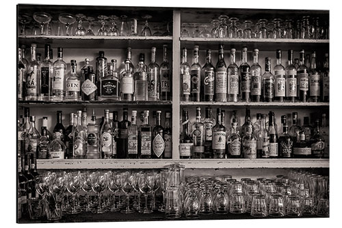 Aluminiumsbilde Bar with bottles and glasses