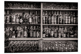 Foam board print Bar with bottles and glasses