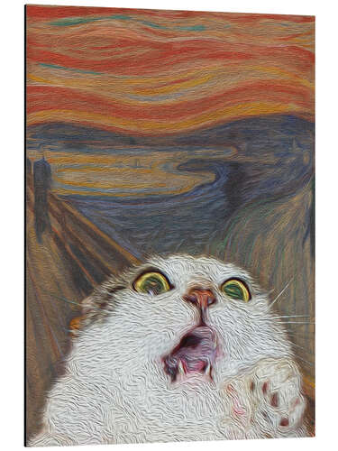 Tableau en aluminium The Scream - Cat II