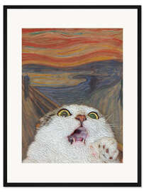 Gerahmter Kunstdruck Der Schrei - Katze II