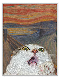 Poster Der Schrei - Katze II
