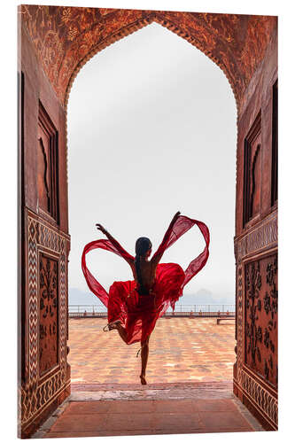 Quadro em acrílico Dancing Woman in the Taj Mahal's