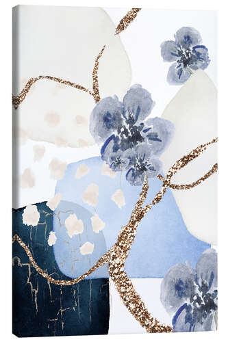 Tableau sur toile Floral Blue II