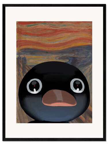 Gerahmter Kunstdruck The Scream - Terrified Noot Noot