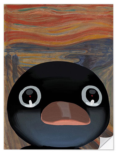 Sticker mural The Scream - Terrified Noot Noot