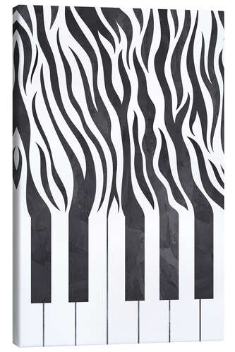 Canvas print Zebra Piano