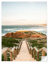 Selvklebende plakat Walkway Into the Algarve