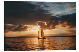 Foam board print Sailing Into the Sunset