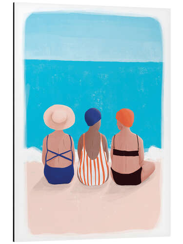 Cuadro de aluminio Three Ladies at the Beach