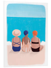 Stampa su PVC Three Ladies at the Beach